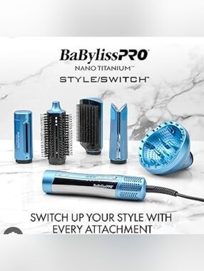 NEW Babyliss Pro Nano Titanium Style Switch Multi Styler And Dryer
